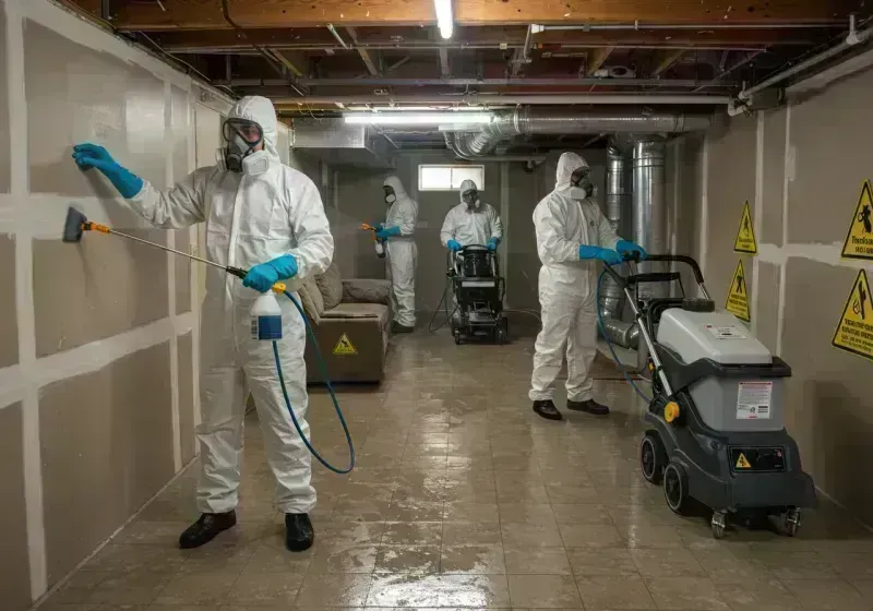 Basement Moisture Removal and Structural Drying process in Delta County, CO